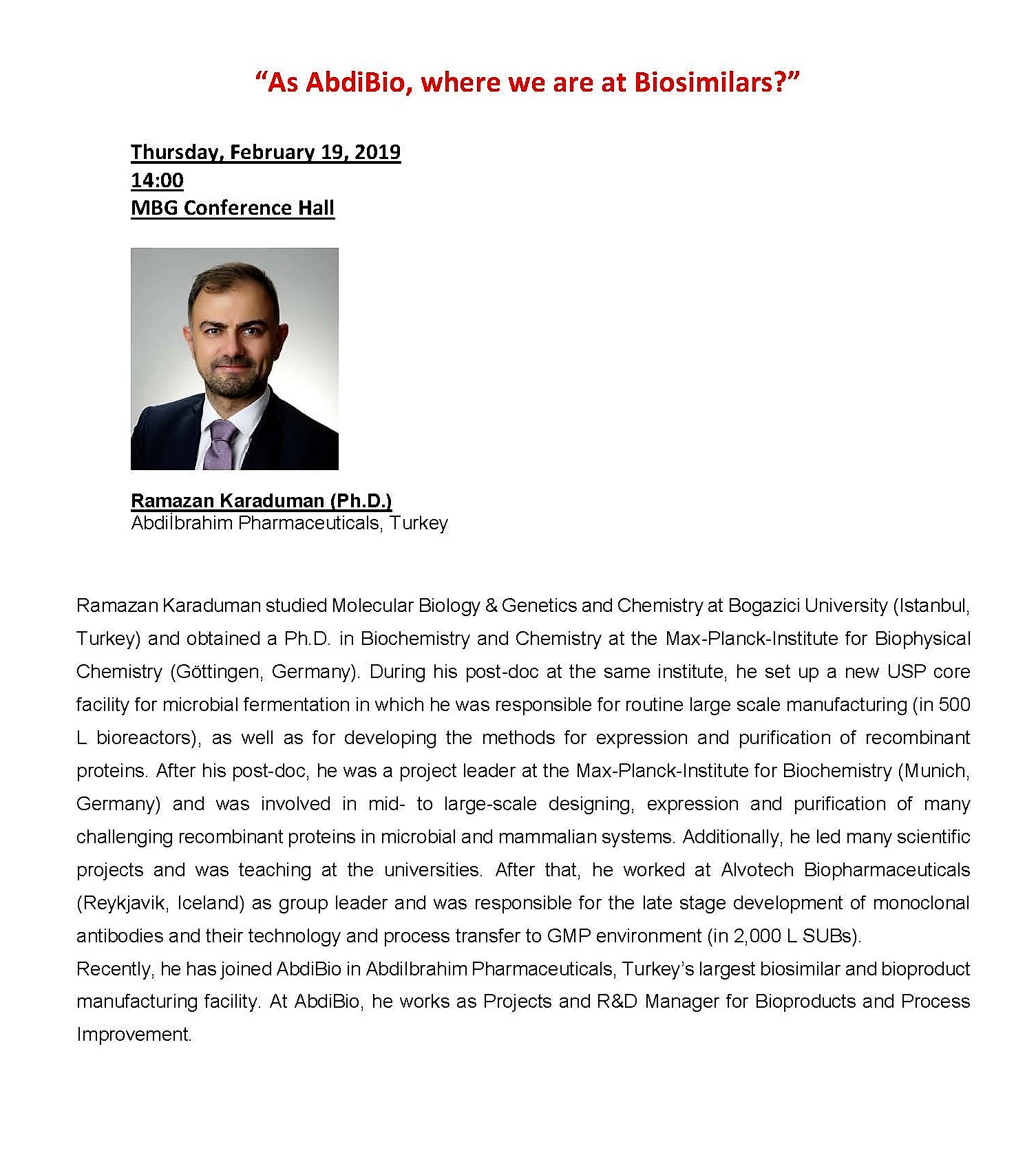 Biyoteknoloji Seminerleri