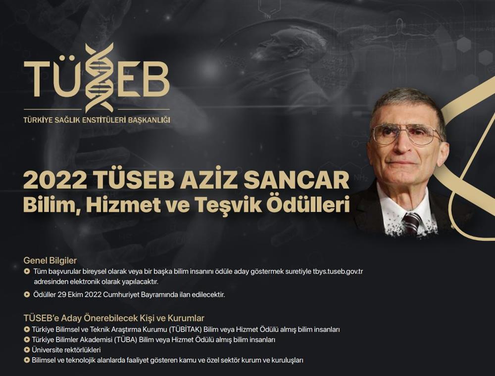 TÜSEB Aziz Sancar Bilim, Hizmet ve Teşvik Ödülleri